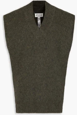 Maison Margiela Mélange wool vest - Green - XS