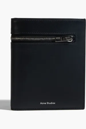 Acne Studios Zip-detailed leather wallet - - OneSize
