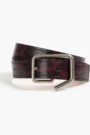 Acne Studios Leopard-print calf-hair belt - - S