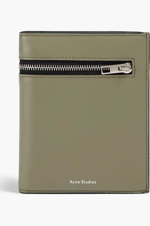 Acne Studios Zip-detailed leather wallet - Green - OneSize