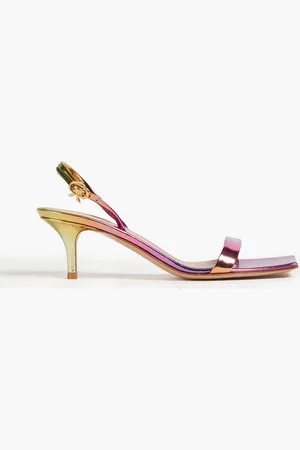 Gianvito Rossi Dégradé metallic leather sandals - Purple - EU 36