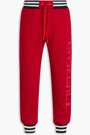 Acne Studios Cotton-fleece track pants - Red - XS