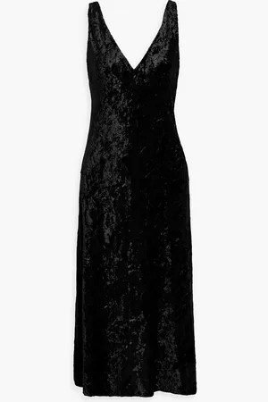 Vince Crushed-velvet midi slip dress - - L