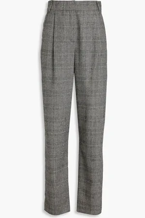 Emporio Armani Belted pleated wool-blend tapered pants - - IT 44