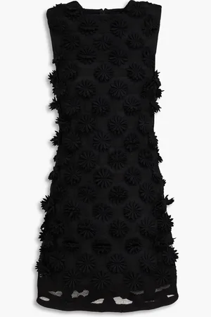 Rohe Appliquéd mesh and crocheted cotton-blend mini dress - - DE 42