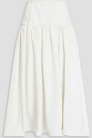 Emporio Armani Printed canvas midi skirt - - IT 40