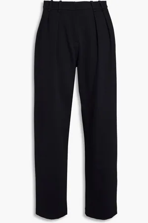 Emporio Armani Pleated jersey tapered pants - Blue - IT 40