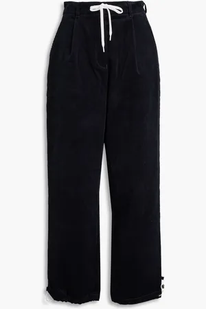 Emporio Armani Cotton-corduroy straight-leg pants - Blue - IT 40