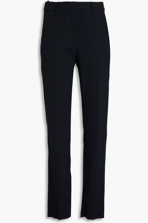 Emporio Armani Wool-blend jacquard slim-leg pants - Blue - IT 46