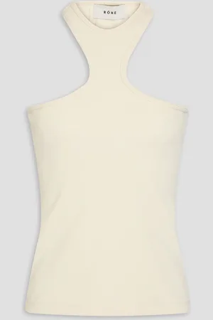 Rohe Ribbed stretch-cotton jersey tank - White - DE 42