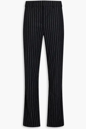 Emporio Armani Pinstriped wool-blend slim-leg pants - - IT 46