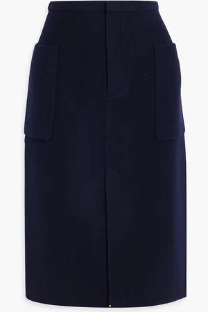 Vince Wool-blend felt skirt - Blue - US 10