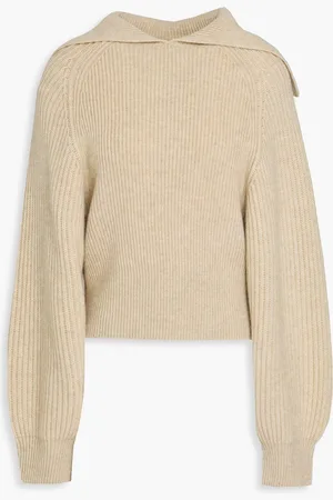 Rohe Ribbed cashmere and wool-blend sweater - Neutral - DE 36