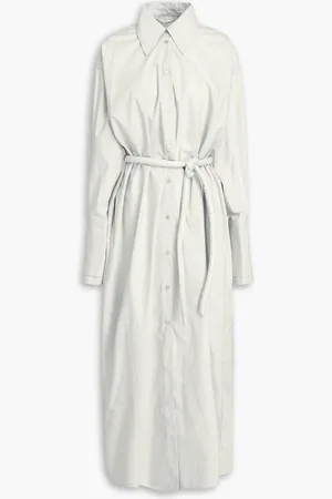 Rohe Belted cotton-poplin midi shirt dress - Green - DE 42