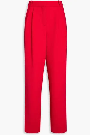 Emporio Armani Pleated crepe straight-leg pants - - IT 38