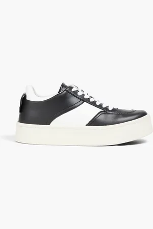 Emporio Armani Two-tone leather sneakers - - EU 38.5
