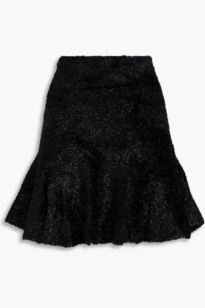 Emporio Armani Metallic velour mini skirt - - IT 38