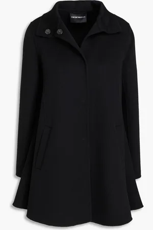 Emporio Armani Brushed cashmere-felt coat - - IT 38