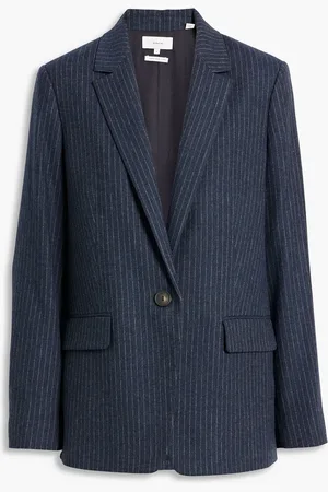 Vince Pinstriped woven blazer - Blue - US 2