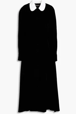 Tory Burch Velvet midi shirt dress - - US 0