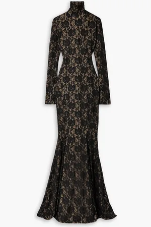 Norma Kamali Open-back lace turtleneck gown - - FR 42