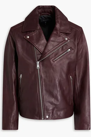 RAG&BONE Buzz leather biker jacket - Burgundy - S