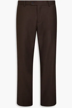 Sandro Wool-flannel suit pants - Brown - FR 38