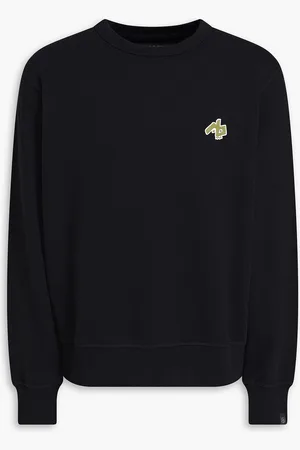 RAG&BONE RB Monster appliquéd French cotton-terry sweatshirt - - XS