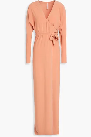 Norma Kamali Dolman stretch-jersey wrap gown - Orange - FR 36