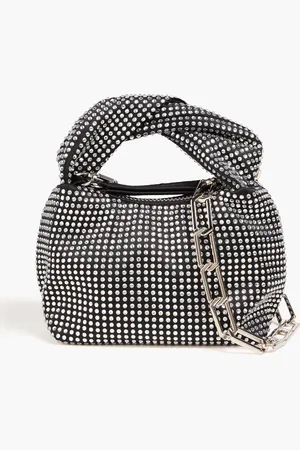 STINE GOYA Ziggy crystal-embellished twisted faux leather tote - - OneSize