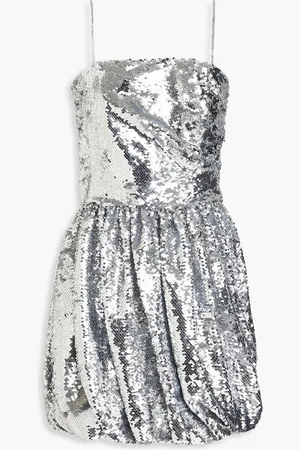 Simkhai Mallory gathered sequined tulle mini dress - Metallic - US 2