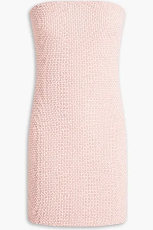 ALICE+OLIVIA Alice Olivia - Leia strapless beaded mesh mini dress - Pink - US 8