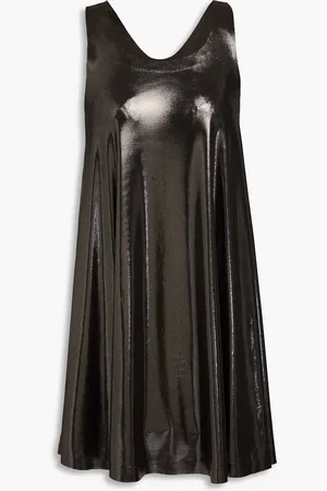 Norma Kamali Metallic stretch-jersey mini dress - Metallic - FR 32