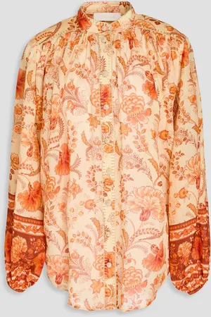 ZIMMERMANN Floral-print ramie blouse - White - 2