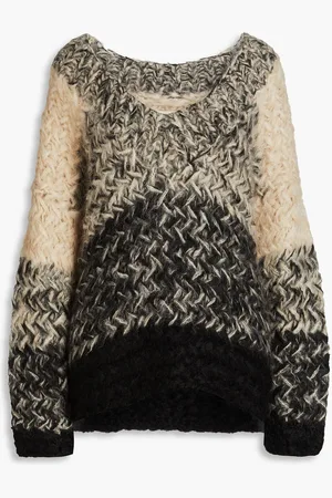 GENTRYPORTOFINO Open-knit mohair-blend sweater - - IT 40