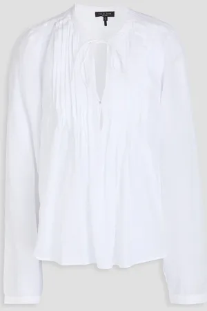 RAG&BONE Amaris pintucked ramie blouse - - S