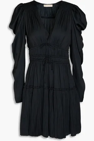 ULLA JOHNSON Lu bow-detailed satin mini dress - - US 0