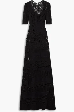 Chloé Crocheted wool and silk-blend maxi dress - - M