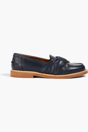 Chloé Embellished leather loafers - Blue - EU 35