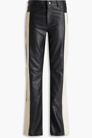 Deadwood Prance two-tone leather flared pants - - XS