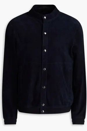 HERNO Nubuck jacket - Blue - IT 50