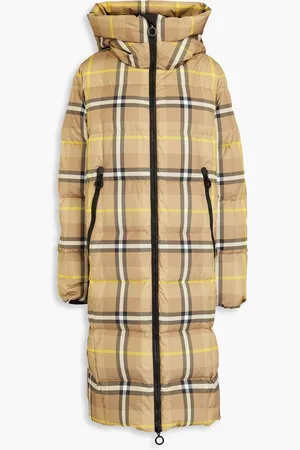 Goldbergh Denver quilted checked shell hooded down coat - Neutral - ES 40