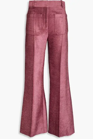 Victoria Beckham Chenille flared pants - Purple - UK 8
