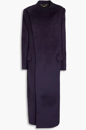 Victoria Beckham Brushed alpaca-blend felt coat - Purple - UK 6