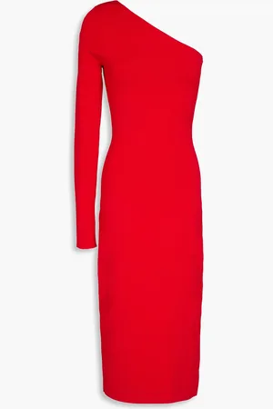 Victoria Beckham One-shoulder stretch-knit midi dress - - UK 6