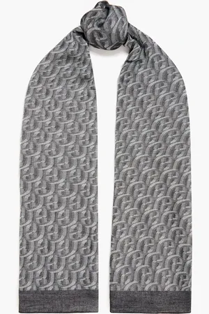 Claudie Pierlot Fringed metallic jacquard scarf - Gray - OneSize