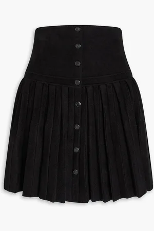 Sandro Pleated chenille mini skirt - - FR 40