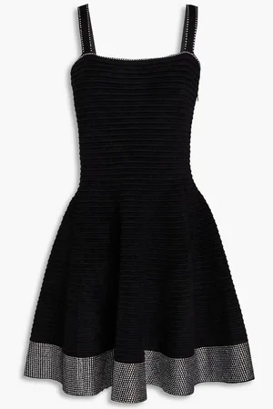 Sandro Crystal-embellished ribbed chenille mini dress - - FR 42