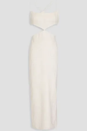 Serafini Cutout woven maxi dress - White - IT 38