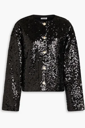 Claudie Pierlot Sequined jersey jacket - - 1